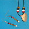 Baby Drum Necklace with Stick Earrings