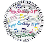 Piano & Notes birthday balloon