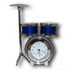Blue Drumset Mini Clock