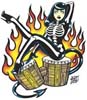 Bongo Skeleton Girl Decal