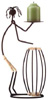 Rattan Drummer Candle Holder