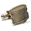 Snare Drum Cufflinks - Brass