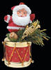 Santa Drum Ornament 