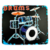 Drums Mousepad - Blue Drumset