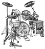 Drumset Print Artwork 