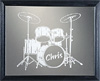 Custom Drumset Glass Etching