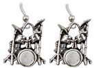 Silver Drumset Earrings