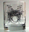 Drumset Drinking Glass