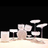 Glass Drumset Cake Topper