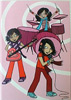 Girl Rock Band - Greeting Card