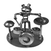 metal drummer frog