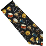 Retro Percussion Silk Tie