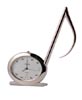 silver music note clock