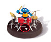 Smurf Drumset Player